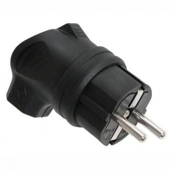 Вилка каучуковая угловая ИЭК 2P+E 16А 250В IP44
