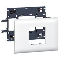 Рамка с суппортом DLP Legrand Mosaic на 2 модуля для крышки 85мм