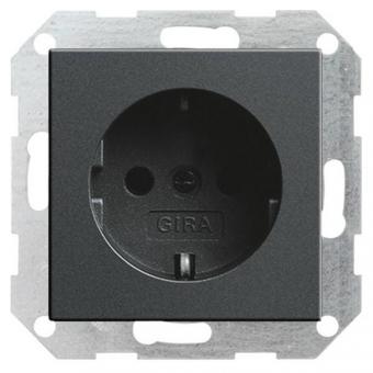 Механизм розетки с лицевой панелью с заземлением Gira System 55 