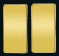 Клавиша узкая без подсветки, Real Gold