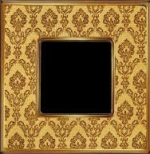 Рамка на 3 поста, VINTAGE TAPESTRY, гор./верт, цвет DECORGOLD- Bright Gold