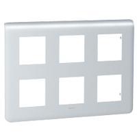 Рамка Legrand Mosaic 2х3х2 модуля алюминий
