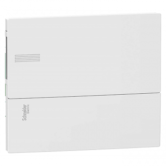 Бокс встраиваемый с белой дверцей Schneider Electric Mini Pragma на 12 модулей с клеммниками N+PE