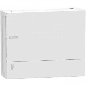 Бокс навесной с белой дверцей Schneider Electric Mini Pragma на 12 модулей с клеммниками N+PE