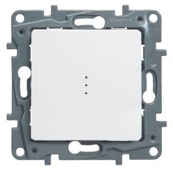 Выключатель/переключатель одноклавишный с подсветкой 10AX - 250В Legrand Etika белый