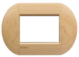 LivingLight Рамка овальная, 3 модуля, цвет Клен