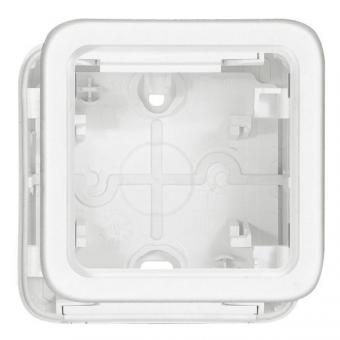 Коробка монтажная однопостовая с антибактериальным покрытием Legrand Plexo серии Artic IP55 белая
