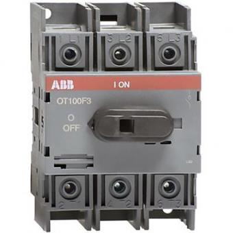 Рубильник (выключатель нагрузки) трехполюсный ABB OT100F3 100А
