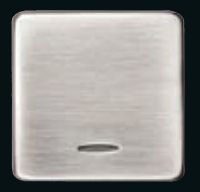 Клавиша широкая  с подсветкой, Nickel Satin