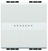 LivingLight Кнопка Axial с автоматическими клемами, размер 2 модуля, цвет белый