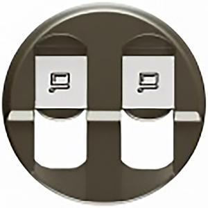 Лицевая панель для розетки двойной компьютерной RJ45 Legrand Celiane графит