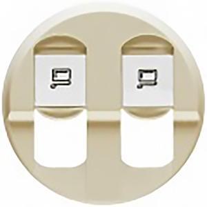 Лицевая панель для розетки двойной компьютерной RJ45 Legrand Celiane слоновая кость