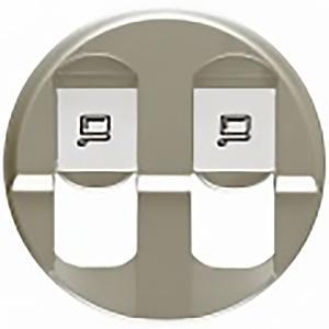 Лицевая панель для розетки двойной компьютерной RJ45 Legrand Celiane титан