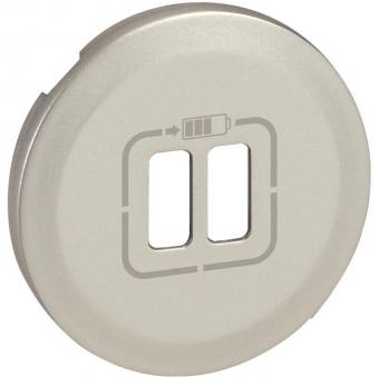 Лицевая панель розетки USB Legrand Celiane титан