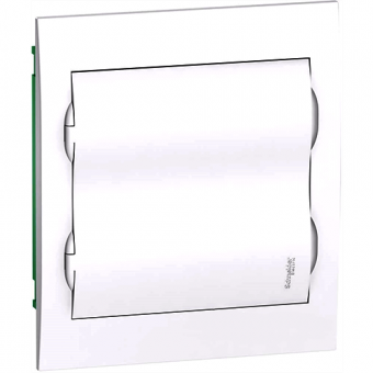 Бокс встраиваемый с белой дверцей Schneider Electric Easy9 на 24 (2х12) модуля с клеммниками N+PE
