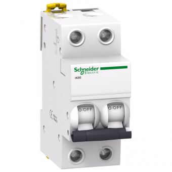 Автоматический двухполюсный выключатель Schneider Electric Acti9 iK60 C20 6кА