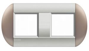 LivingLight Рамка овальная, 2 поста, цвет Бронзовый