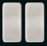 Клавиша узкая без подсветки, Nickel Satin