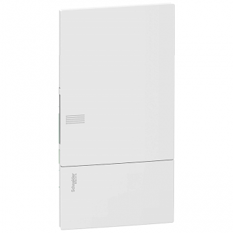 Бокс встраиваемый с белой дверцей Schneider Electric Mini Pragma на 36 (3х12) модулей с клеммниками N+PE