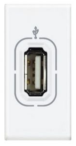 LivingLight Зарядка USB для мобильных устройств, размер 1 модуль, цвет белый