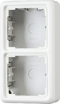 JUNG CD 500/CD plusБел Коробка для накладного монтажа 2-я с рамкой (CD582AWW)