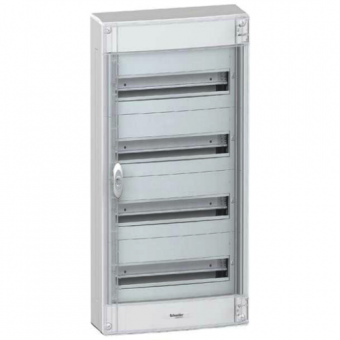 Щит навесной с прозрачной дверцей Schneider Electric Pragma на 52 (4x13) модуля с клеммниками N+PE