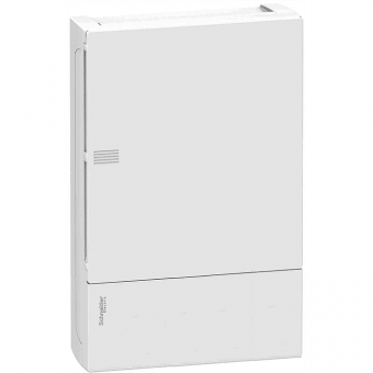 Бокс навесной с белой дверцей Schneider Electric Mini Pragma на 4 модуля с клеммниками N+PE