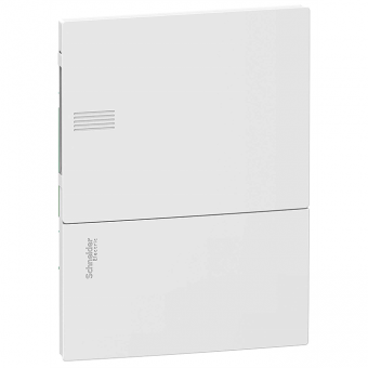 Бокс встраиваемый с белой дверцей Schneider Electric Mini Pragma на 4 модуля с клеммниками N+PE