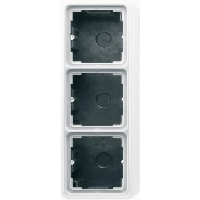 JUNG CD 500/CD plusБеж Коробка для накладного монтажа 3-я с рамкой (CD583AW)