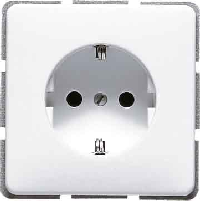 JUNG CD 500/CD plusБеж Розетка с/з с защитными шторками безвинт зажим (520ZKIBF)