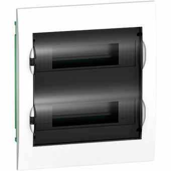 Бокс встраиваемый с прозрачной дверцей Schneider Electric Easy9 на 24 (2х12) модуля с клеммниками N+PE