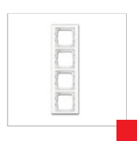 Рамка 4-постовая, серия axcent, цвет foyer-red