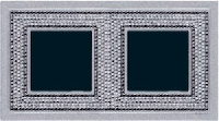 Рамка на 2 поста, CRYSTAL