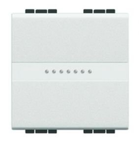LivingLight Выключатель Axial с автоматическими клемами, размер 2 модуля, цвет белый