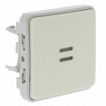 Кнопочный выключатель  с нормально-открытым контактом и подсветкой 10А Legrand Plexo IP55 белый