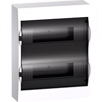Бокс навесной с прозрачной дверцей Schneider Electric Easy9 на 24 (2х12) модуля с клеммниками N+PE