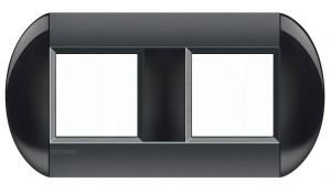 LivingLight Рамка овальная, 2 поста, цвет Дымчатый