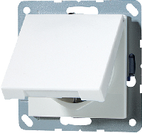 Штепсельная розетка SCHUKO 16A 250V~ с откидной крышкой; белая