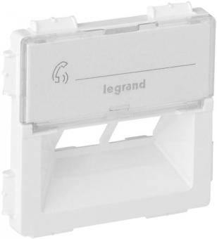 Лицевая наклонная панель двойных розеток RJ45 Rutenbeck Legrand Valena Life белая