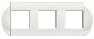 LivingLight Рамка овальная, 3 поста, цвет Белый