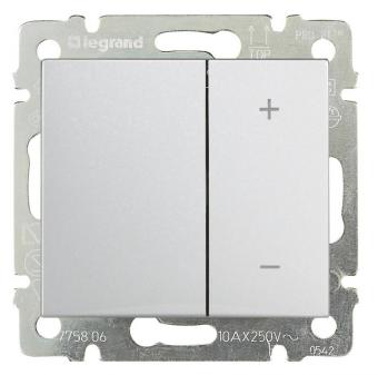 Светорегулятор (диммер) нажимной универсальный 400Вт Legrand Valena Classic белый