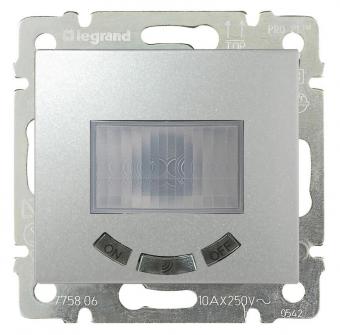 Датчик движения с нейтралью 1000Вт, угол 180° Legrand Valena Classic белый