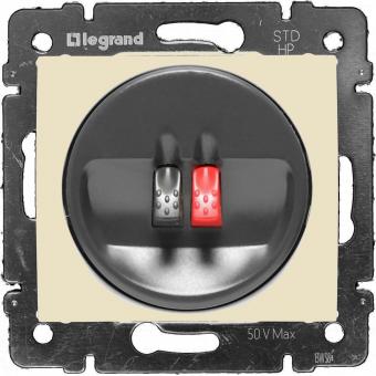 Розетка акустическая одинарная для колонок Legrand Valena Classic слоновая кость