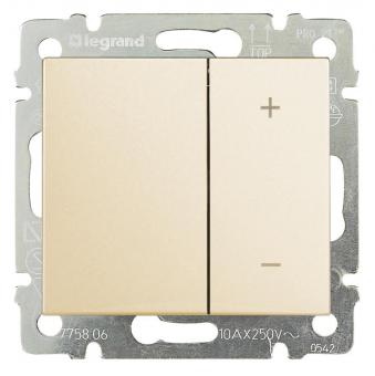 Светорегулятор (диммер) нажимной 600Вт Legrand Valena Classic слоновая кость