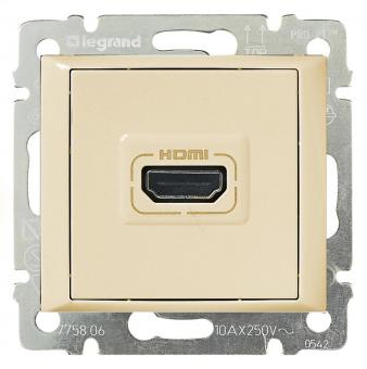 Розетка HDMI Legrand Valena Classic слоновая кость