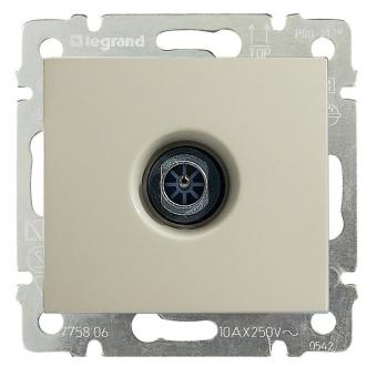 Розетка телевизионная простая TV 1,5Дб 2400МГц Legrand Valena Classic слоновая кость