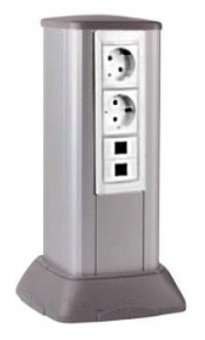 Миниколонна алюминиевая, 0.35м, цвет чёрный DKC