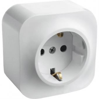 Розетка с заземлением Legrand Quteo белая