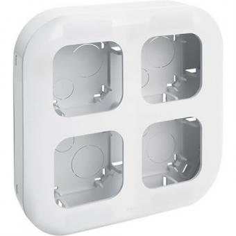 Рамка четырехпостовая Legrand Quteo белая