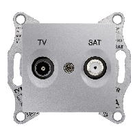 TV/SAT розет. проходная, алюм.